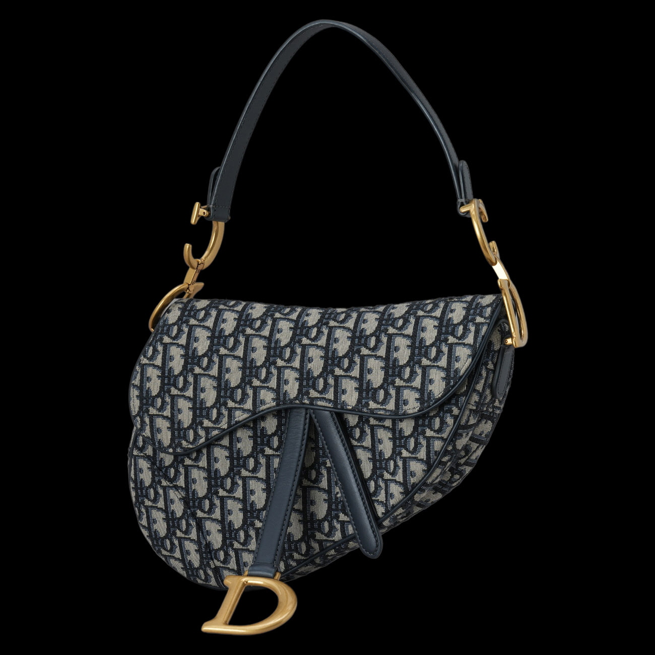 CHRISTIAN DIOR(USED)크리스찬디올 오블리크 새들백 미듐 & 스트랩